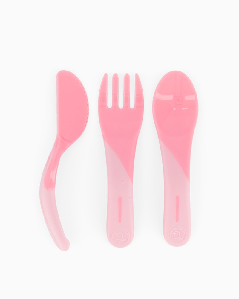 Baby Cutlery Knife Fork & Spoon 6 mth+ / Pink - 1