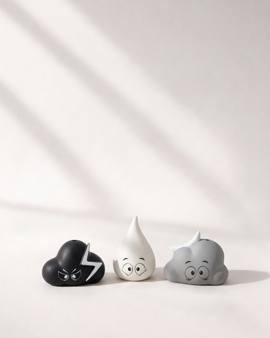 Bath toys Clouds 3-pack 0 mth+ / Black, White & Grey