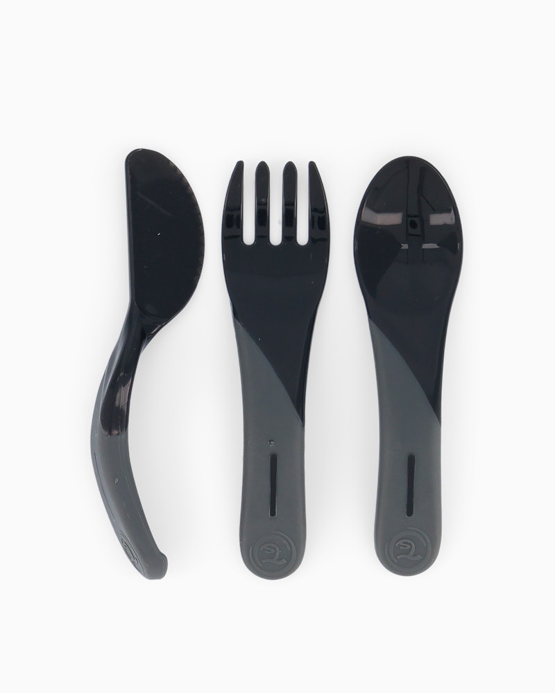 Bebisbestick Kniv Gaffel & Sked 6 mån+ / Svart - 1