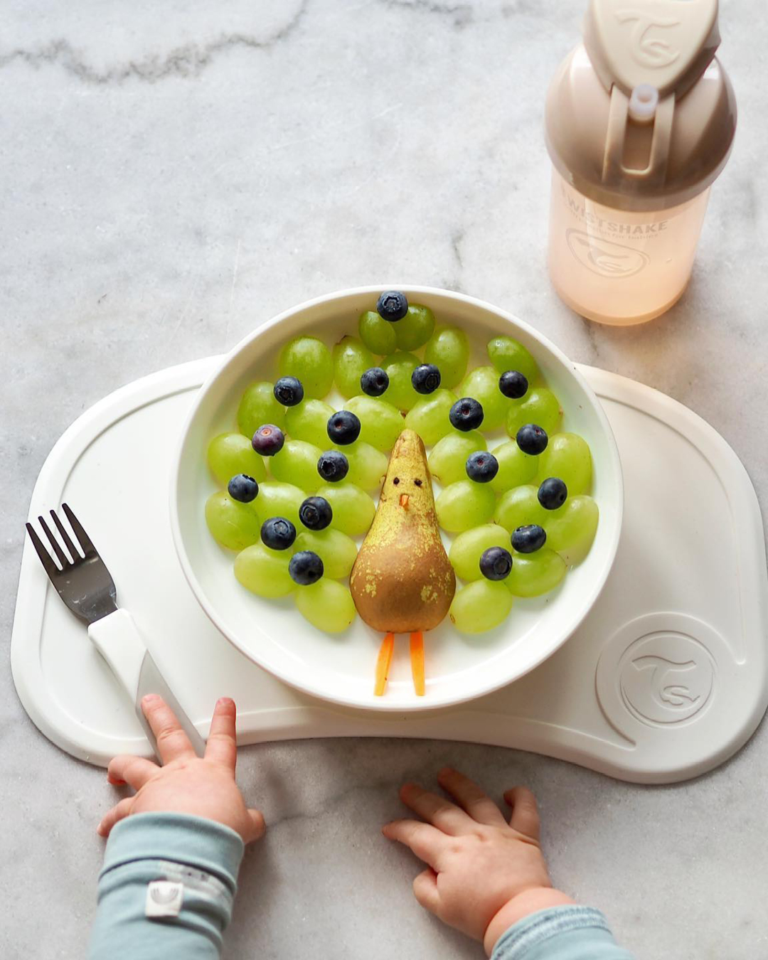 Barnbestick Rostfritt Stål 12 mån+ / Vit hover