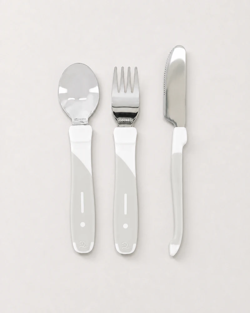 Children's Cutlery Stainless Steel 12 mth+ / White - 1