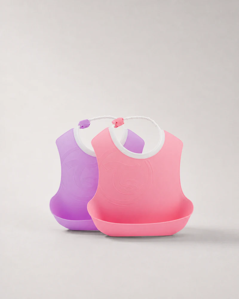 Haklappar 2-pack 4 mån+ / Rosa & Lila - 1