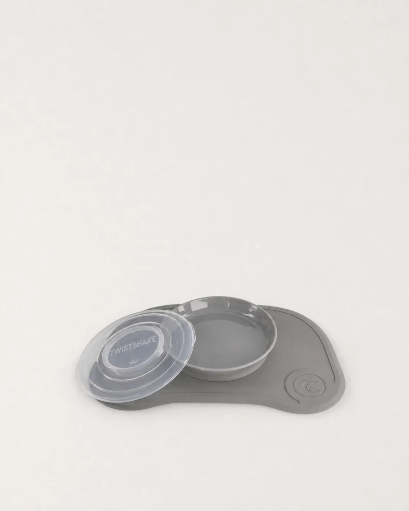 Click-Mat Mini + Tallerken 420 ml / 6 mån+ / Grå - 1
