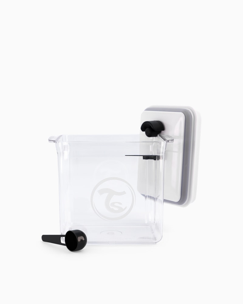 cozey daily formula dispenser container with scraper pop up food container  airtight 600g 1700ml - updated design, rectangle