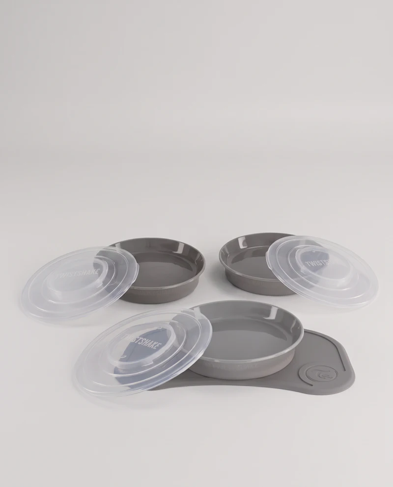Click-Mat Mini Gris + 3 assiettes 6 mois+ / Gris - 1