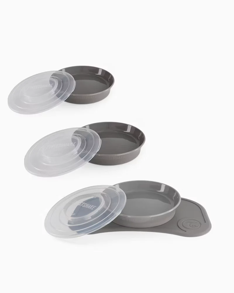 Click-Mat Mini Gris + 3 assiettes 6 mois+ / Gris - 1