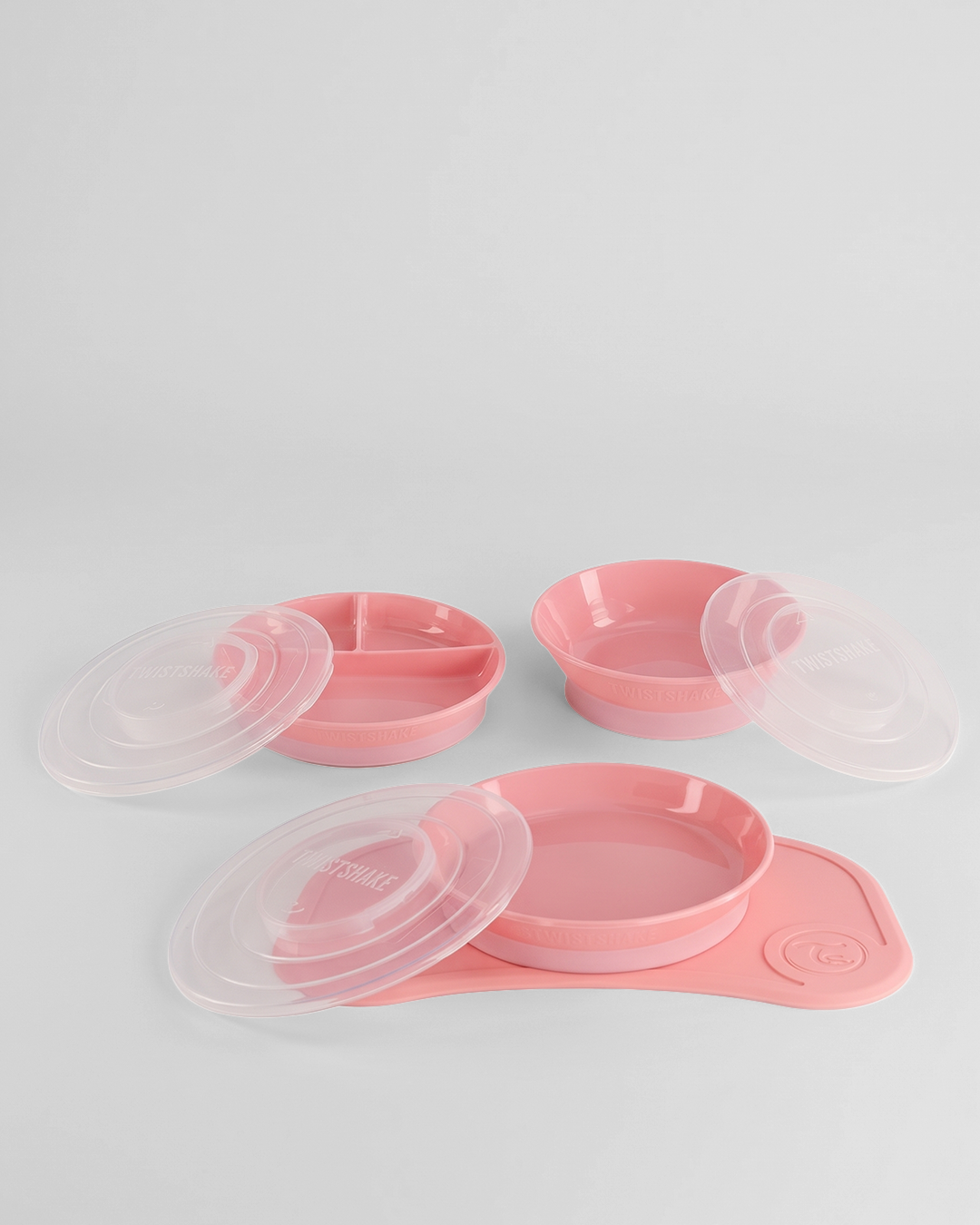 Click-mat Mini Rosa + 3 tallrikar 6 mån+ / Rosa