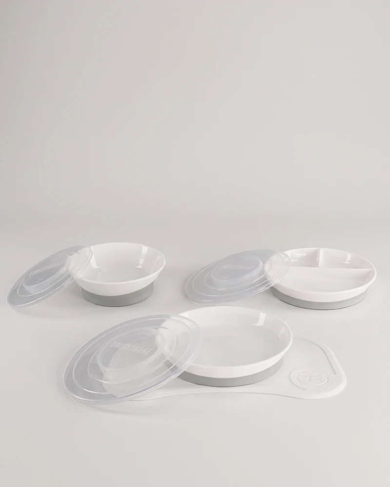 Click-Mat Mini Blanc + 3 assiettes 6 mois+ / Blanc - 1