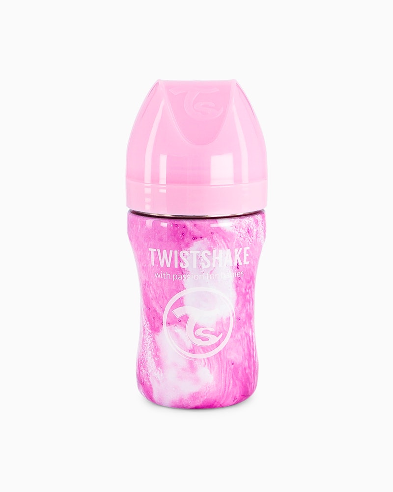 Anti-kolik Nappflaska Stål 260ml Marble Pink 260 ml / 2 mån+ / Outlet - 3