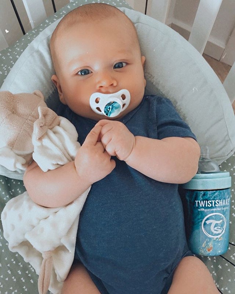 Anti-kolik Nappflaska Stål 260ml Marble Blue 260 ml / 2 mån+ / Outlet - 3