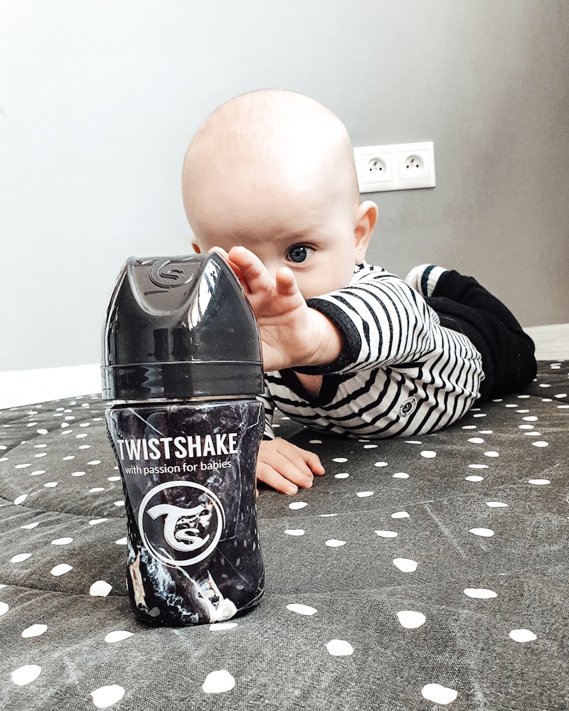 Anti-kolik Nappflaska Stål 260ml Marble Black 260 ml / 2 mån+ / Outlet - 3
