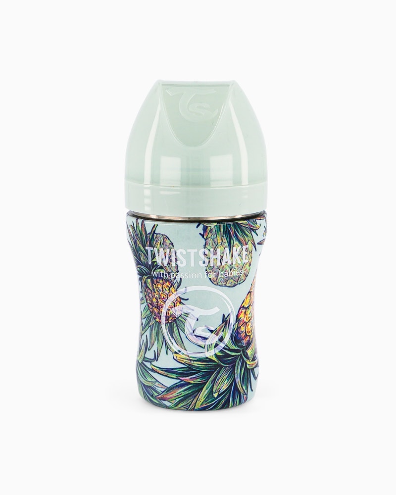 Anti-kolik Nappflaska Stål 260ml Pineapple 260 ml / 2 mån+ / Outlet - 4