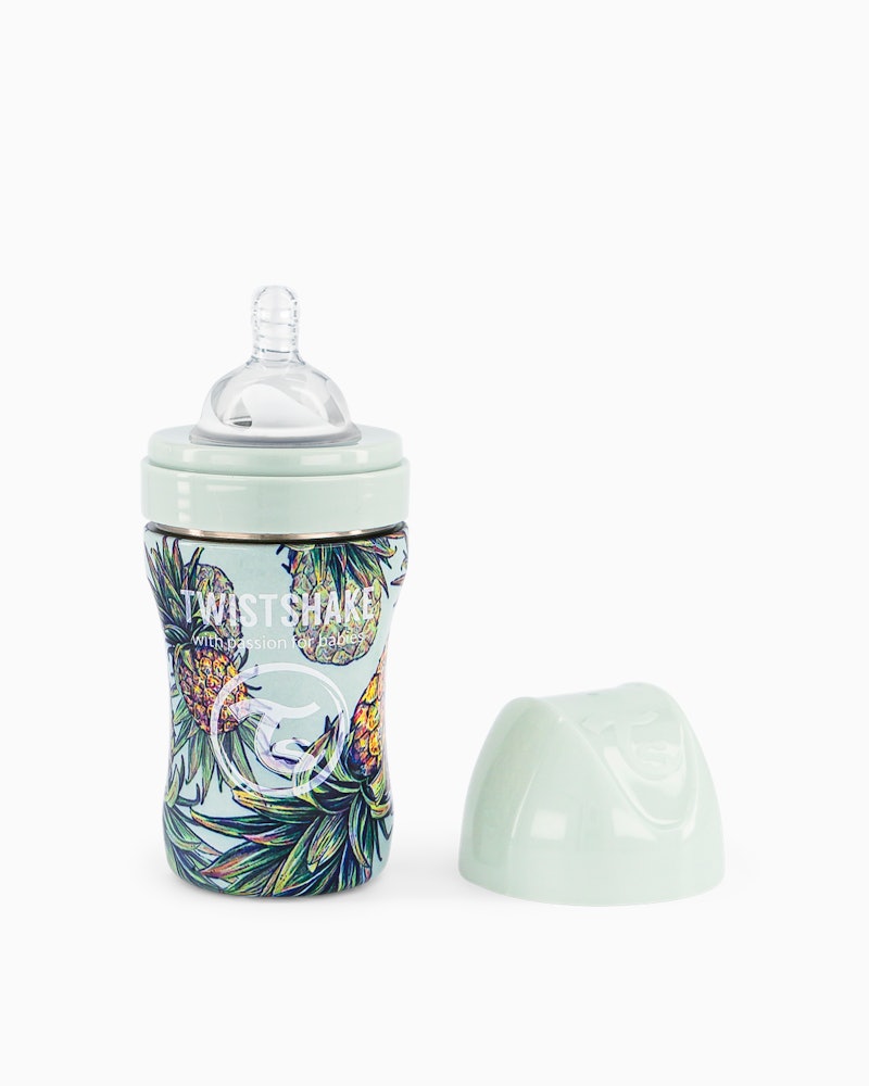 Anti-kolik Nappflaska Stål 260ml Pineapple 260 ml / 2 mån+ / Outlet - 1