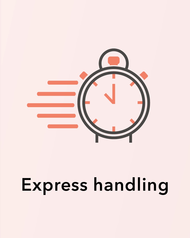 Traitement express Les commandes passées avant 12 heures pendant les jours ouvrés sont traitées le jour même. - 1