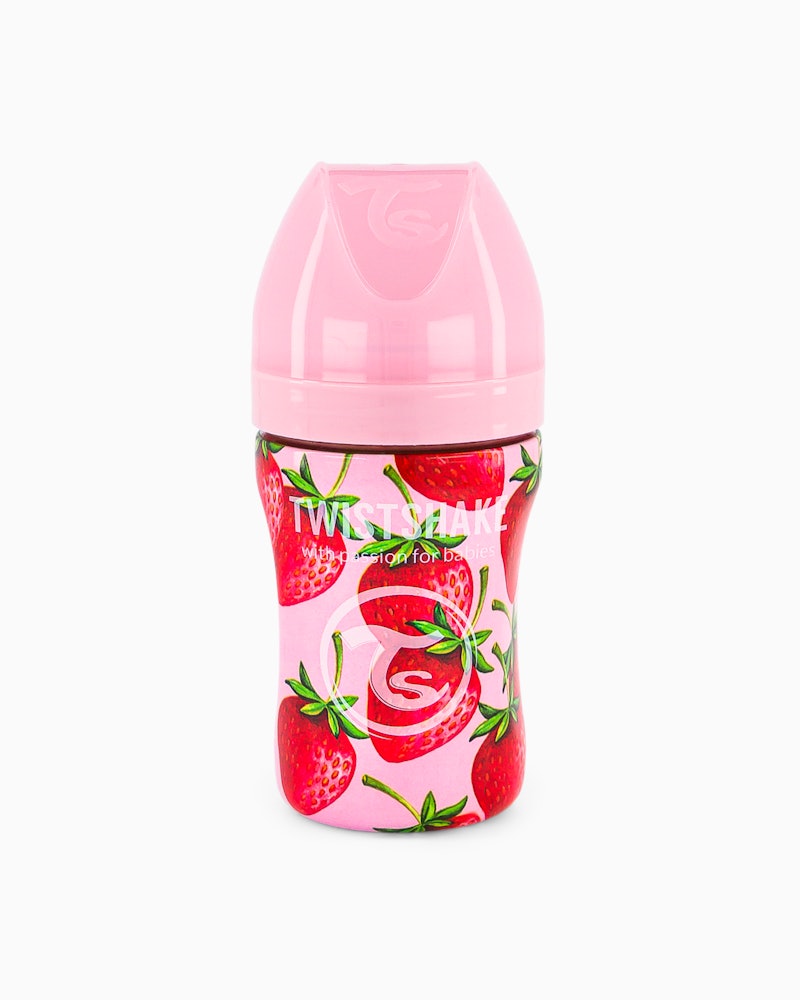 Anti-kolik Nappflaska Stål 260ml Strawberry 260 ml / 2 mån+ / Outlet - 4