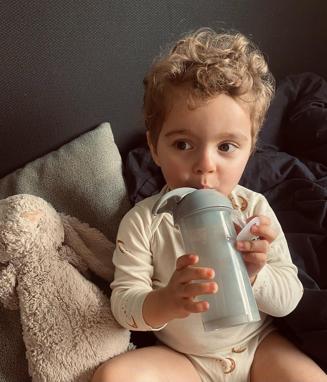 Sugrörsmugg 3-pack 6 mån+ / Grå - hover