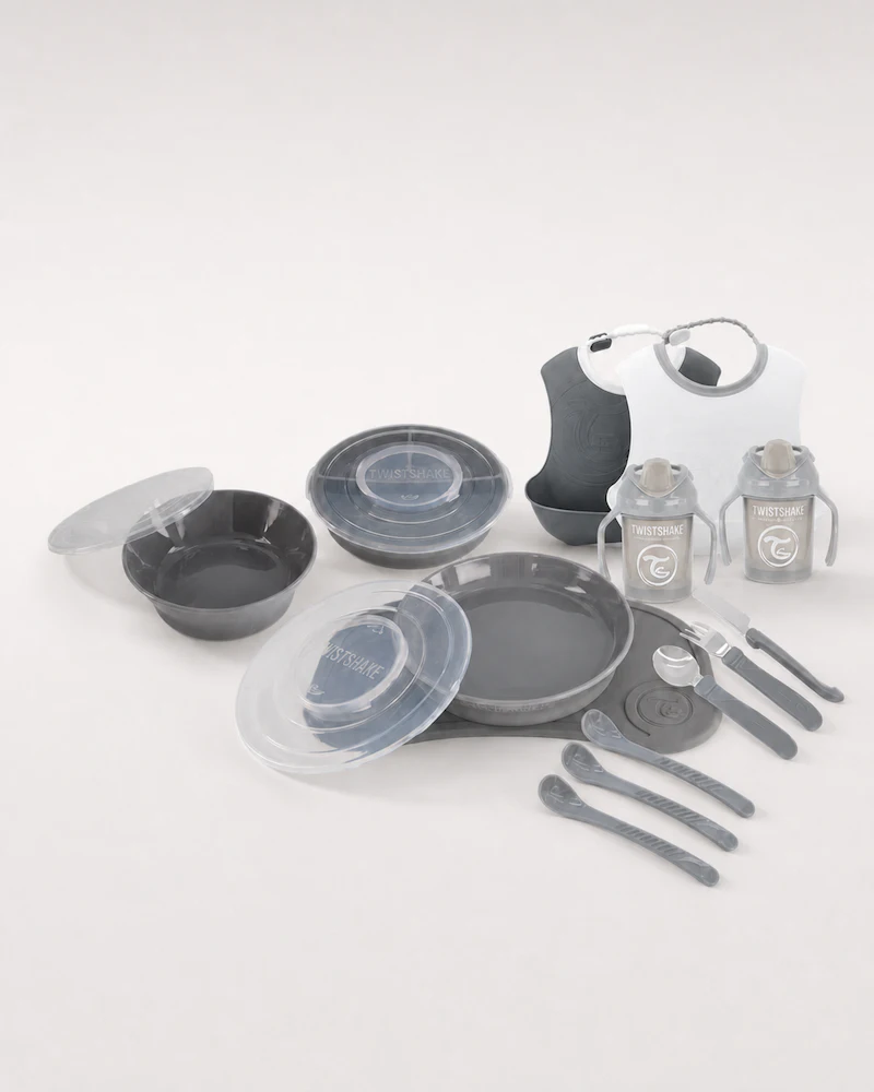 Baby Tableware starter kit 6 mth+ / Grey - 1