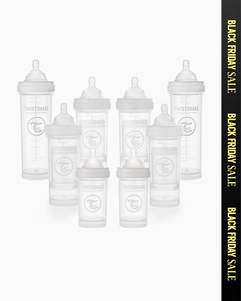 Nappflaskor Anti-kolik 8-pack Valfria storlekar / 0 mån+ / Vit - 1