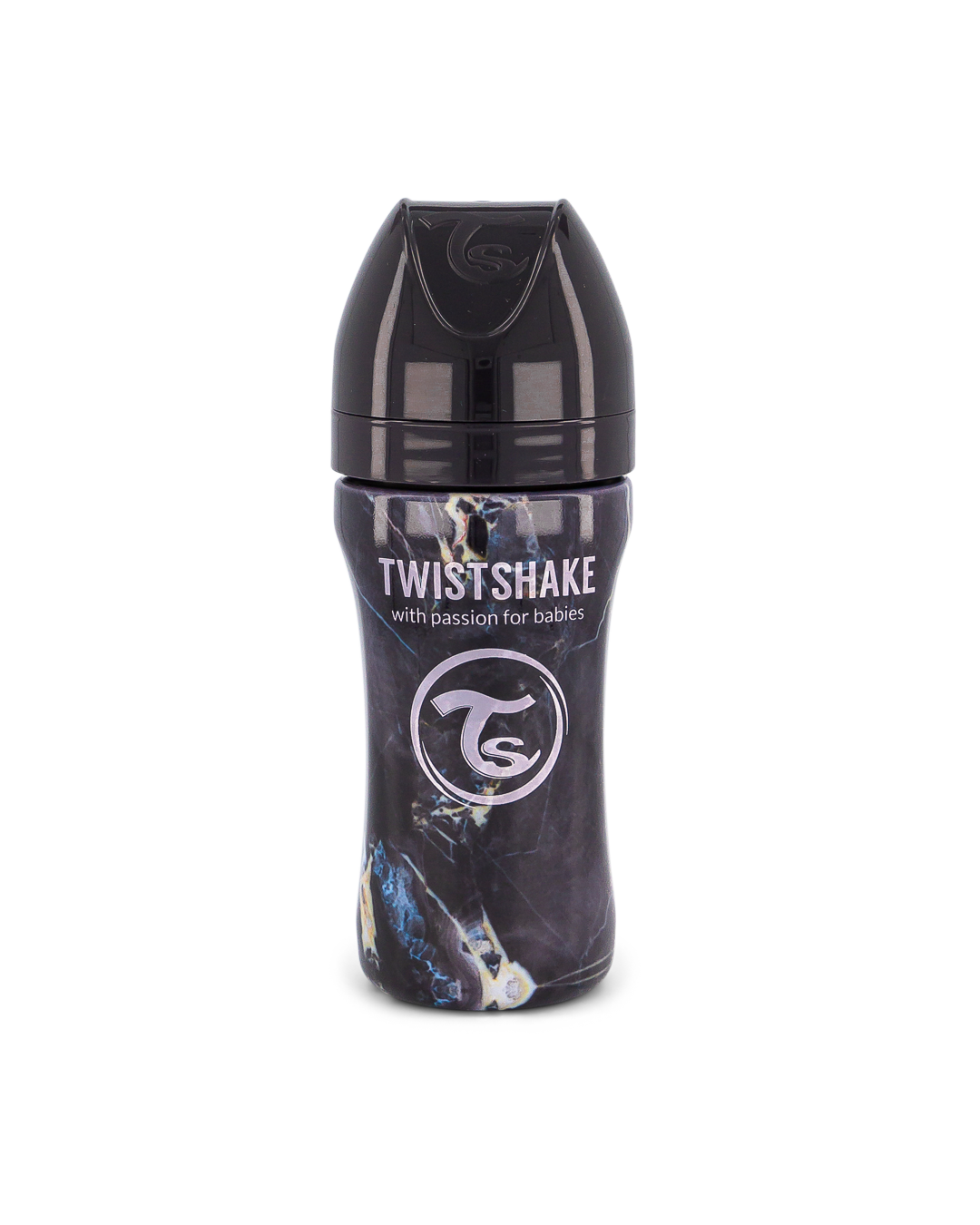Anti-Colic Stainless Steel 330ml Marble Black 330 ml / 4 måned+ / Outlet - 4