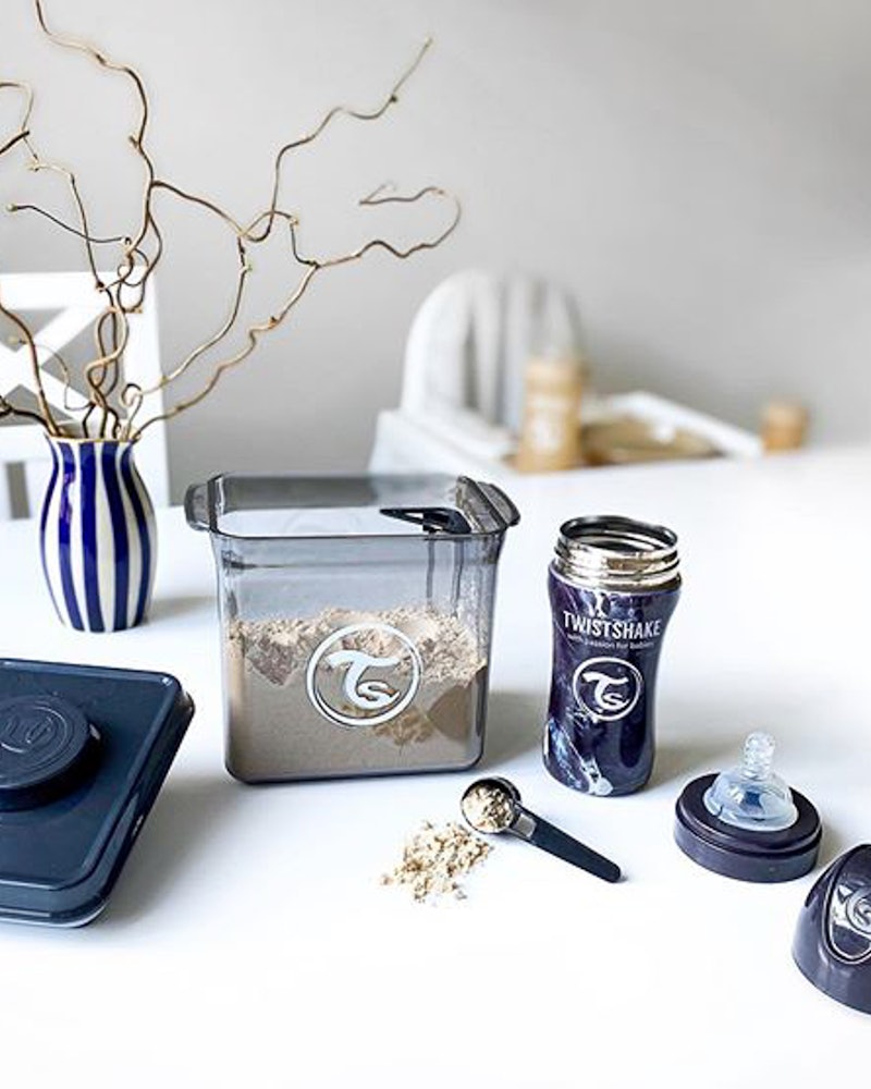 Anti-kolik Nappflaska Stål 330ml Marble Black 330 ml / 4 mån+ / Outlet - 5