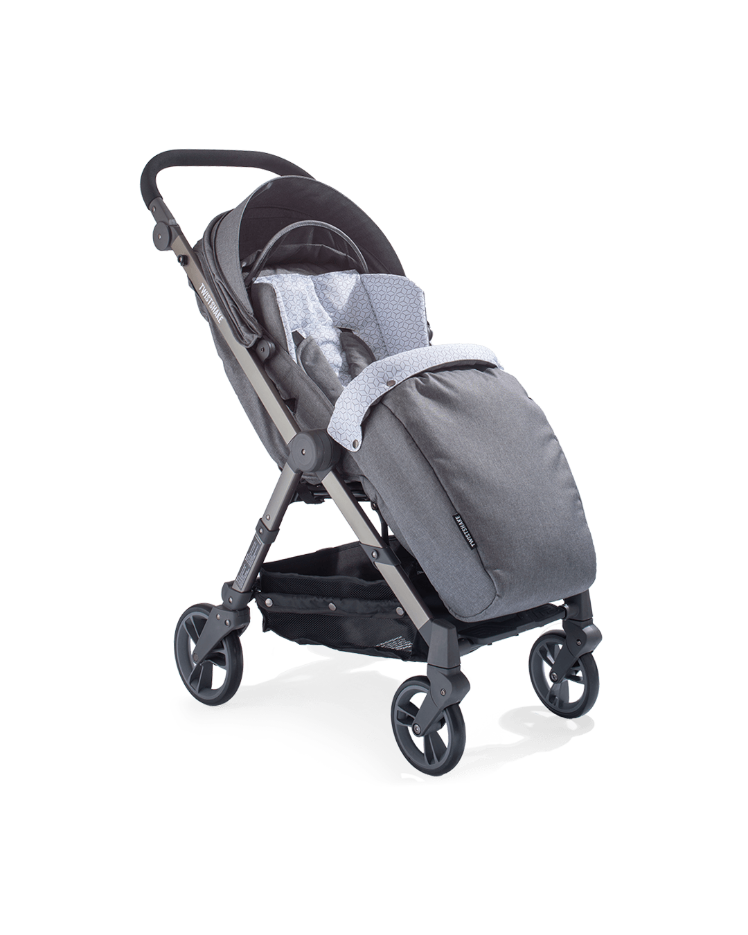 Grey stroller with footmuff hotsell