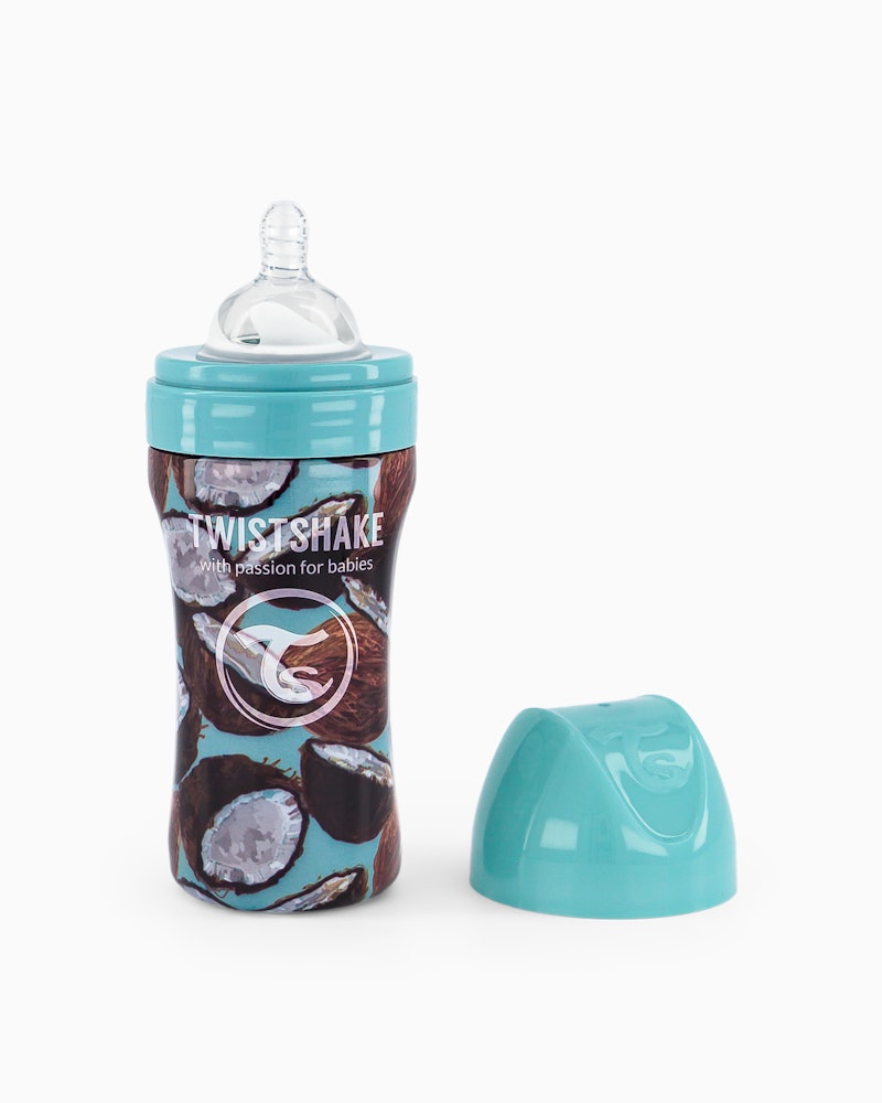 Anti-kolik Nappflaska Stål 330ml Coconut 330 ml / 4 mån+ / Outlet - 1