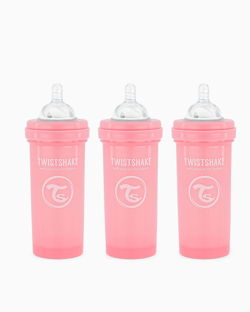 Tåteflasker 260ml 3-pack 260 ml / 2 mån+ / Rosa - 1