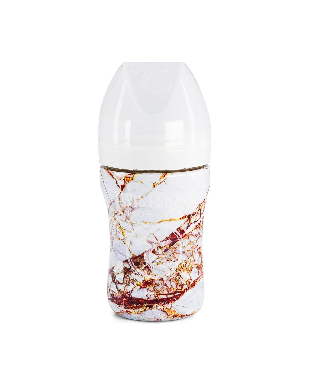 Anti-Colic Stainless Steel 260ml Marble White 260 ml / 2 måned+ / Outlet - 4