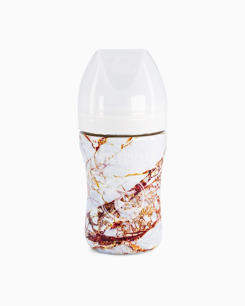 Anti-kolik Nappflaska Stål 260ml Marble White 260 ml / 2 mån+ / Outlet - 4
