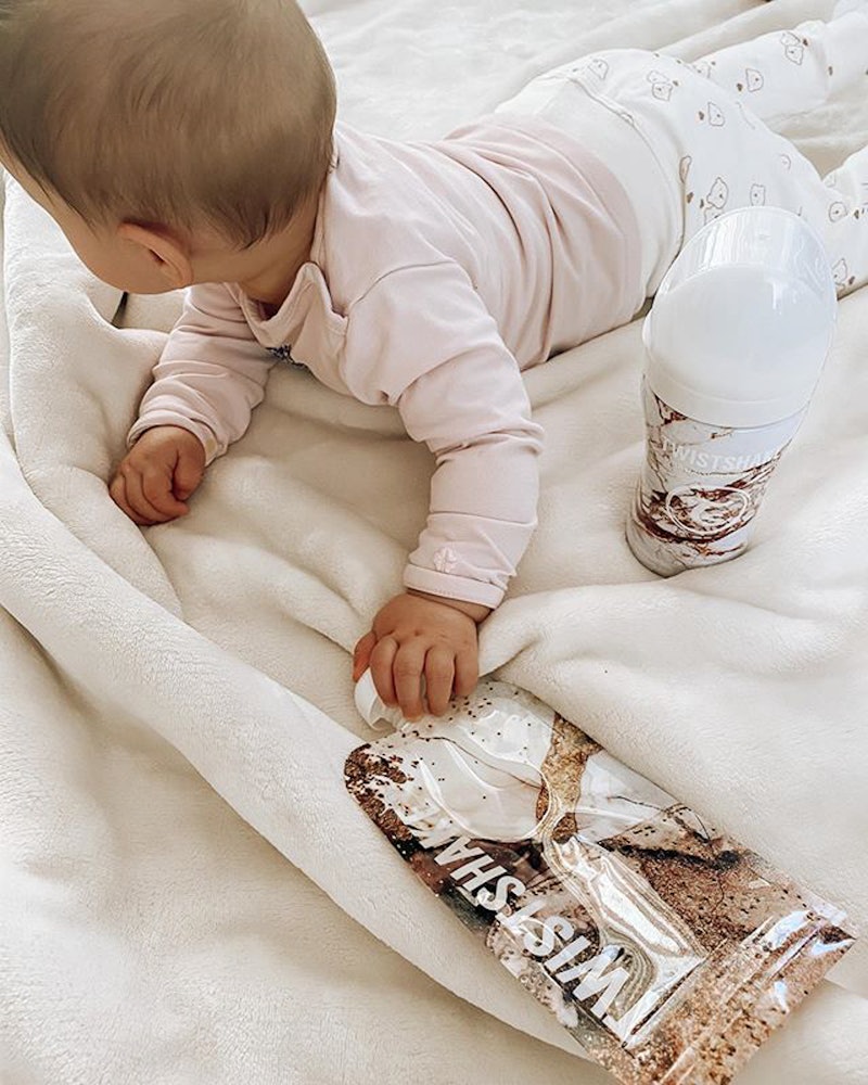 Anti-kolik Nappflaska Stål 330ml Marble White 330 ml / 4 mån+ / Outlet - 3