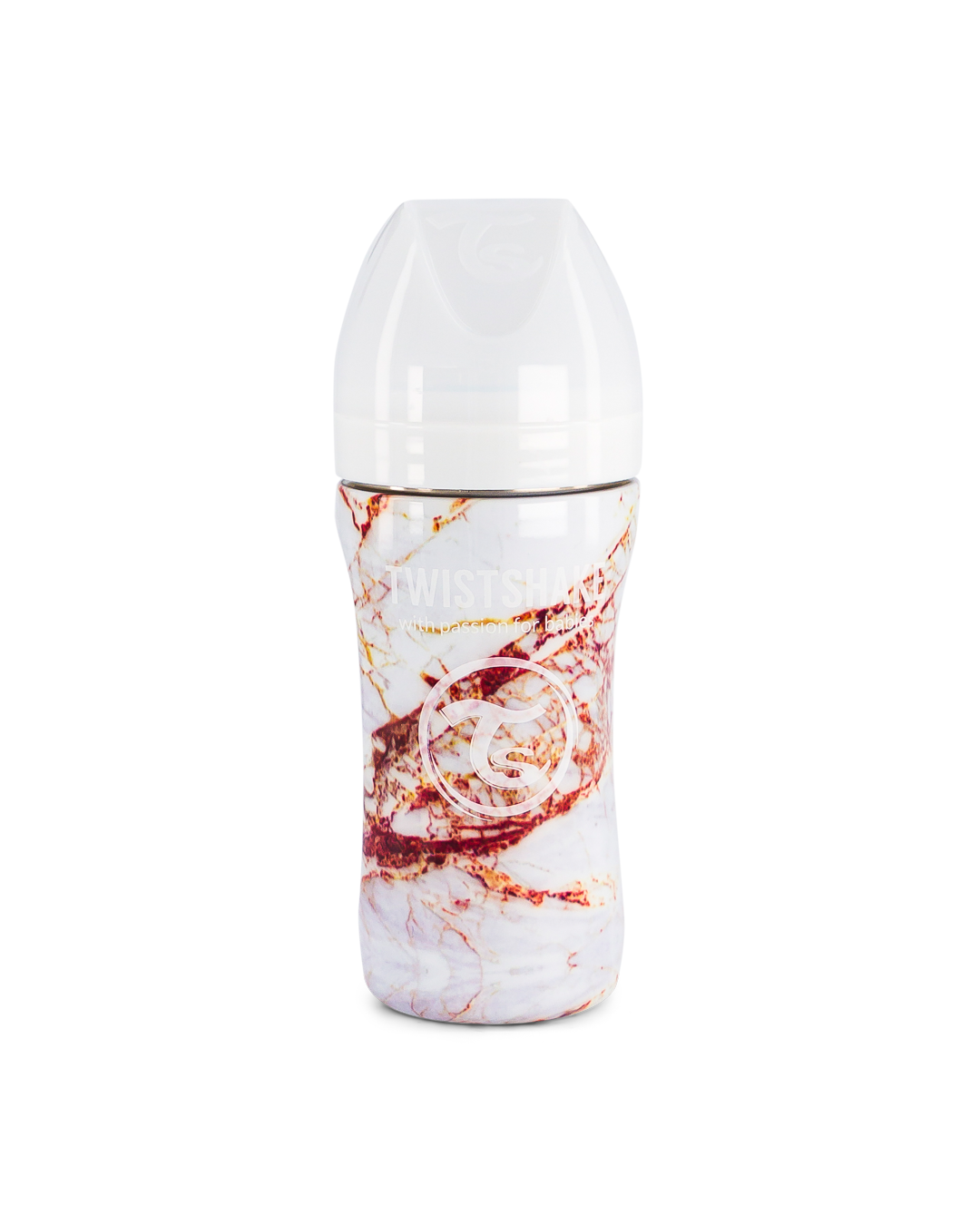 Anti-Colic Stainless Steel 330ml Marble White 330 ml / 4 mån+ / Outlet - 4