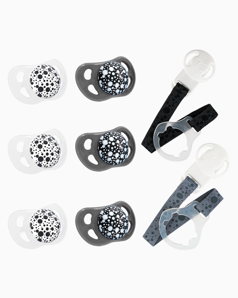 Chupetes Pack de 6 y 2 Chupeteros 0 meses+ / Personalizar - 1