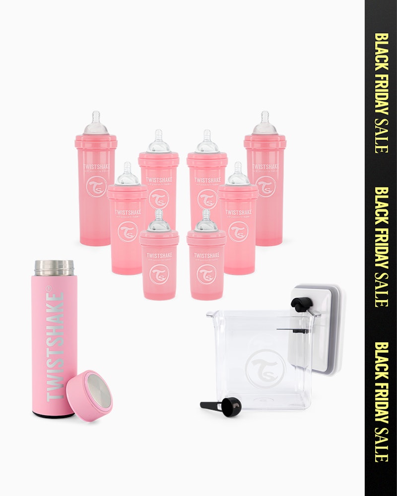 Komplettes Babyflaschen-Paket 0 Monate+ / Rosa - 1