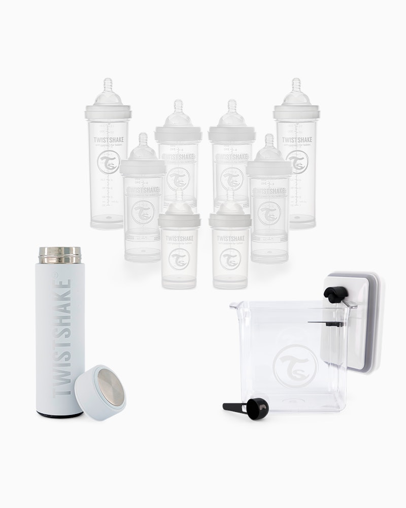 Komplett Nappflaskpaket 0 mån+ / Vit - 1