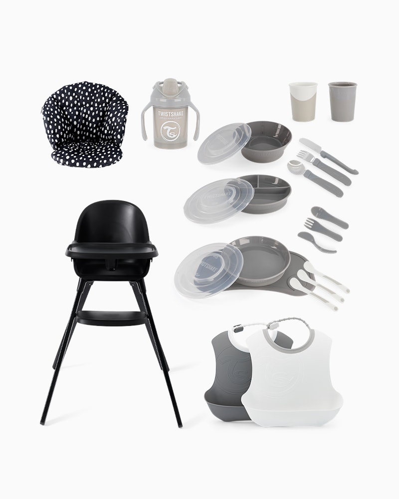 Komplett Barnmatstol 6 mån+ / Svart - 1