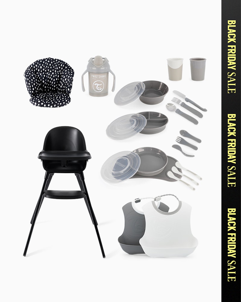 Hochstuhl - Komplettset 6 Monate+ / Schwarz - 1