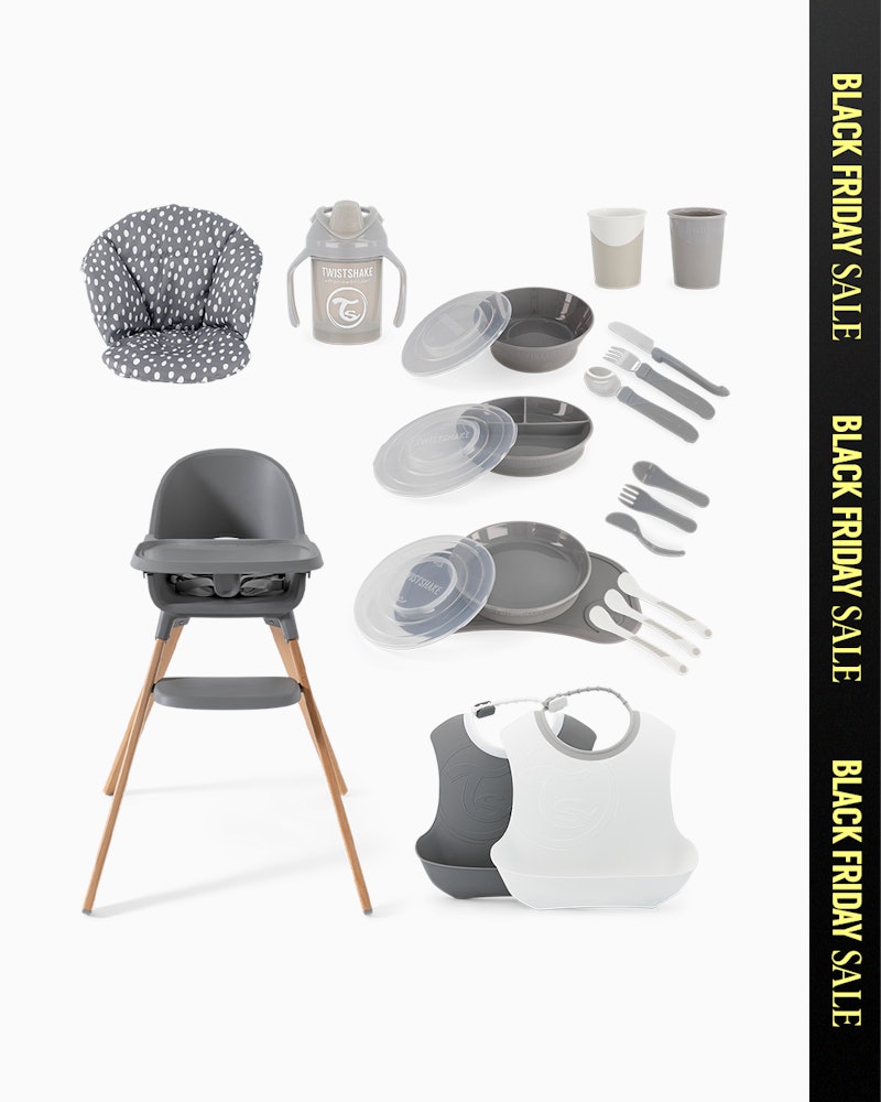 Kit complet chaise haute 6 mois+ / Gris - 1