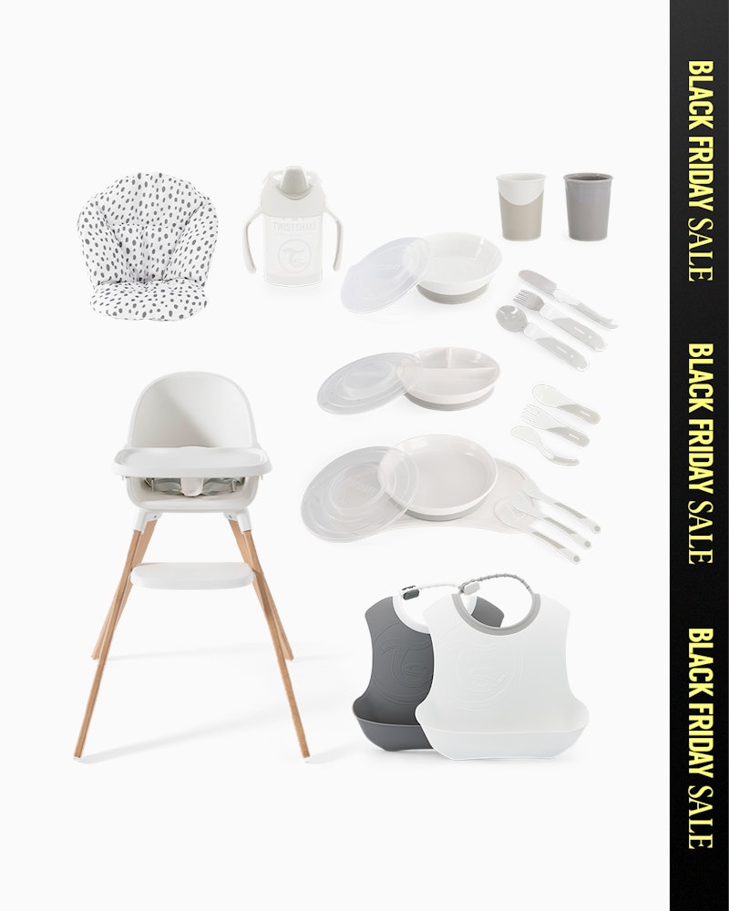 Barnestol - Komplettsett 6 mån+ / Hvit - 1