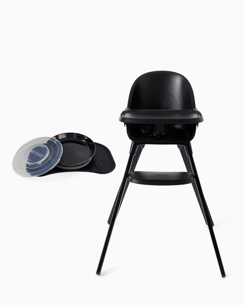 Barnestol & Clickmat-sett 6 mån+ / Svart - 1