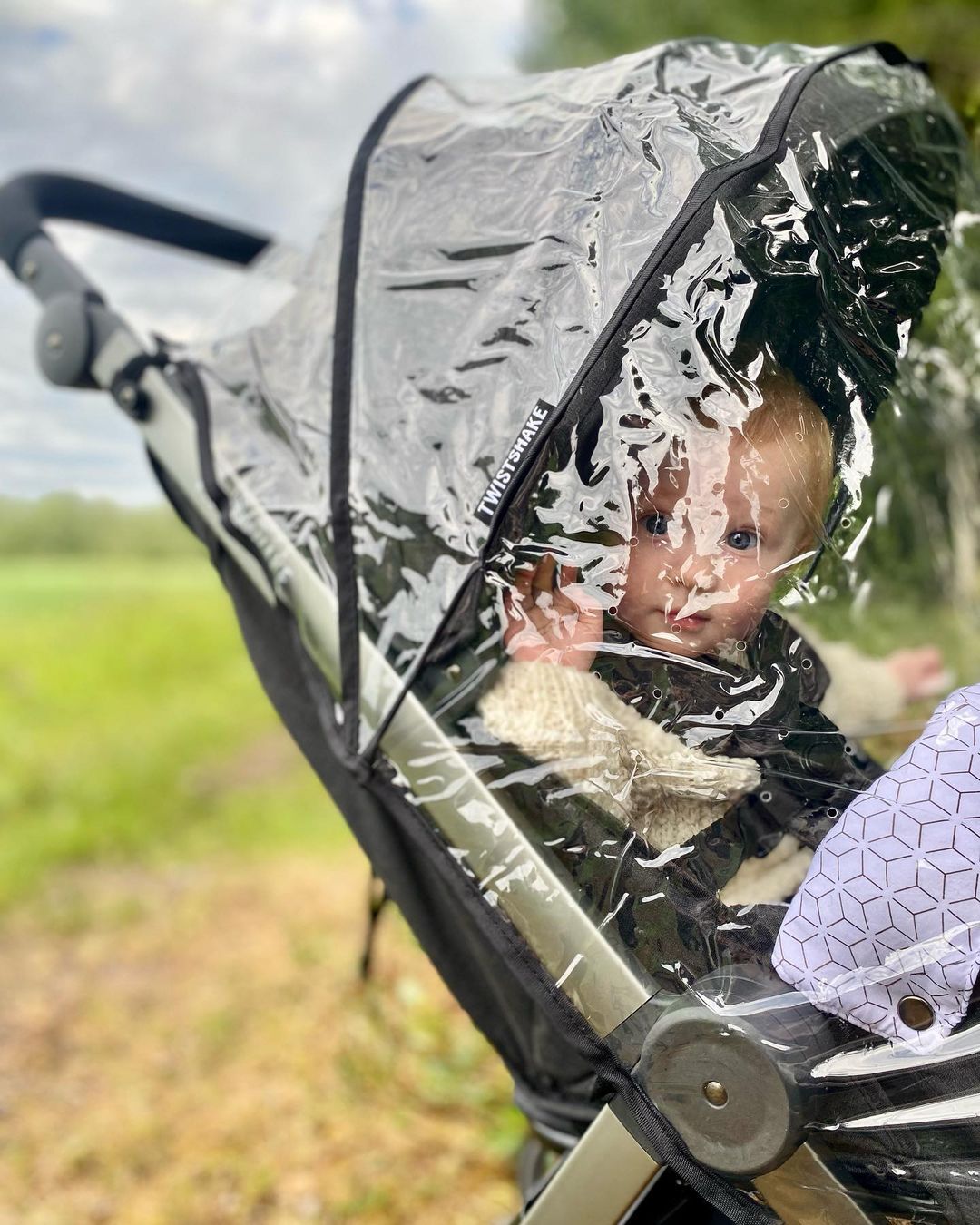 Rain Cover for Stroller Pushchair Tour 0 mth+ / Black - hover