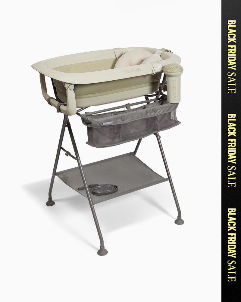 Luxury Bath Kit Faded Beige - Foldable baby bathtub with bath stand 0 mth+ / Faded Beige - 1