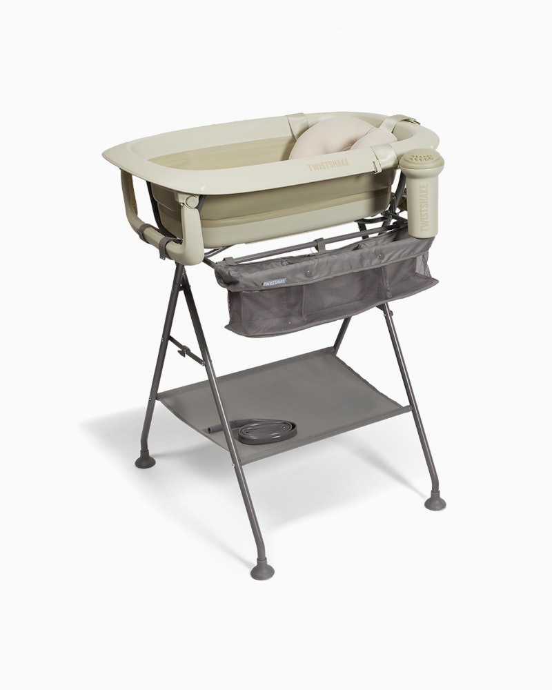 Lyxiga badpaketet Faded Beige - Ihopfällbar badbalja med badställning 0 mån+ / Faded Beige - 1