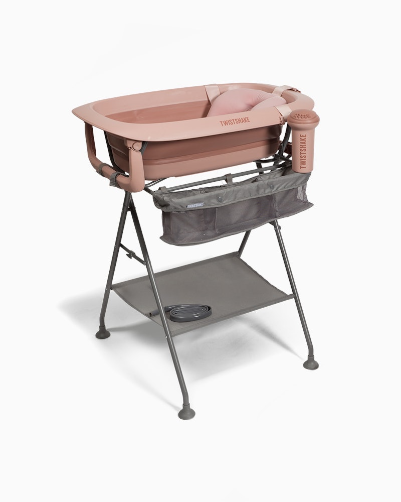 Luxury Bath Kit Faded Pink - Foldable baby bathtub with bath stand 0 mth+ / Faded Pink - 1