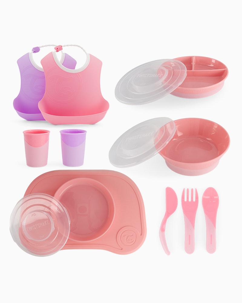 Baby Geschirr Komplett-Set 6 Monate+ / Rosa - 1