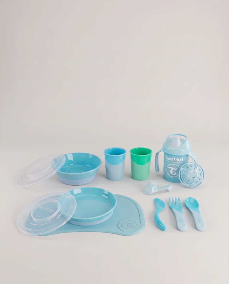 Click Mat Geschirr-Set 6 Monate+ / Blau - 1