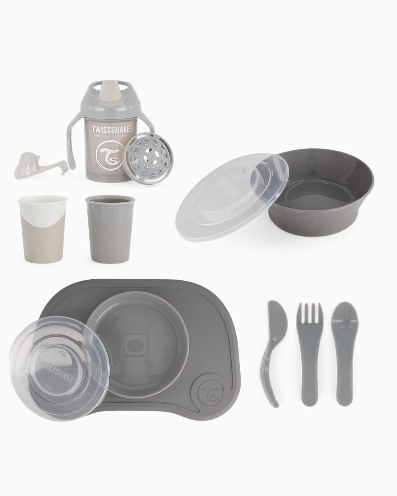 Kit Vaisselle Click Mat 6 mois+ / Gris - 1