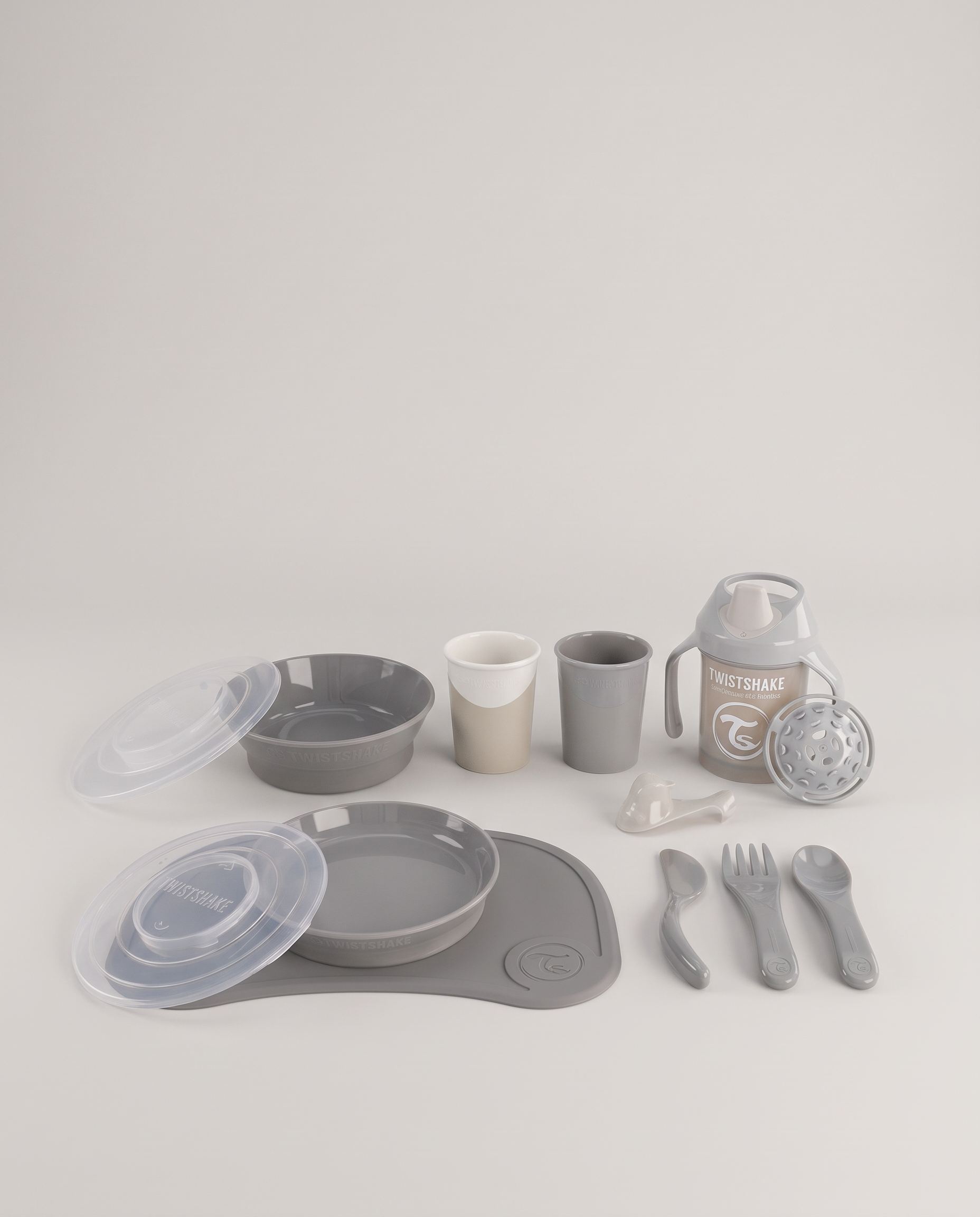 Kit Vaisselle Click Mat 6 mois+ / Gris