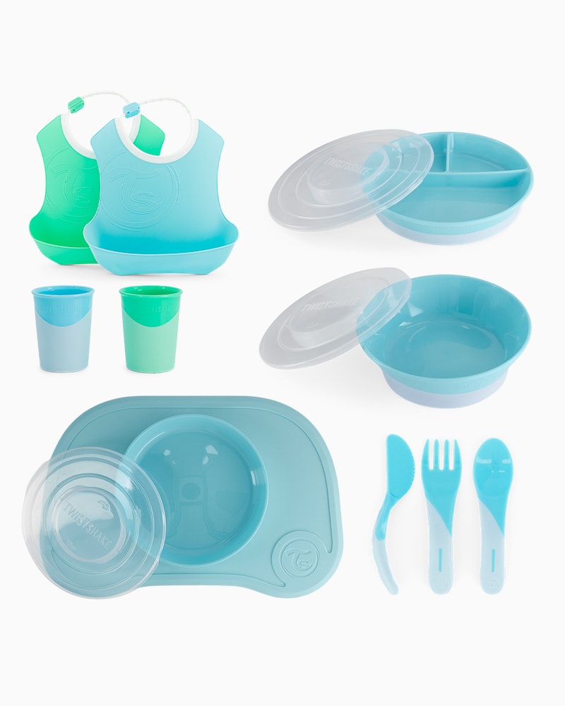 Baby Geschirr Komplett-Set 6 Monate+ / Blau - 1