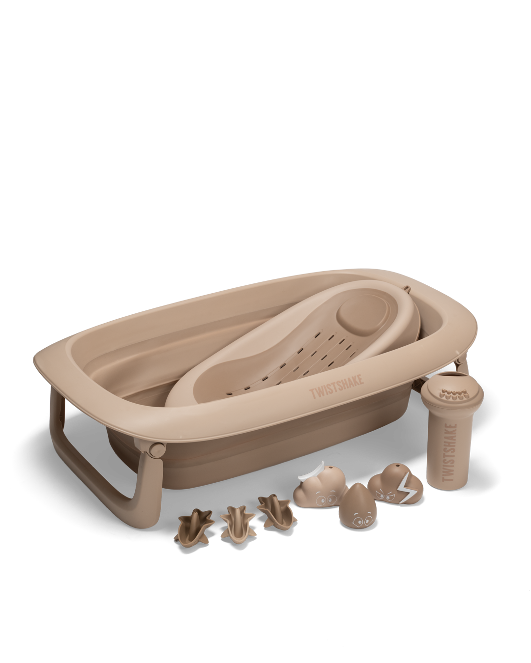 Baignoire, transat de bain pour douche et baignoire, gobelet de rinçage, 6 jouets Mocha 30000 ml / 0 mois+ / Mocha - 1