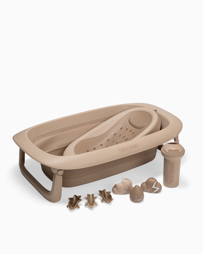 Baignoire, transat de bain pour douche et baignoire, gobelet de rinçage, 6 jouets Mocha 30000 ml / 0 mois+ / Mocha - 1